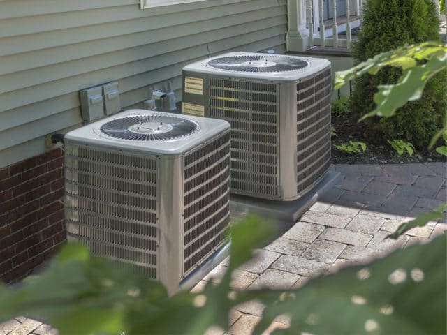 HVAC cleaning on heating and air conditioning residential units.
